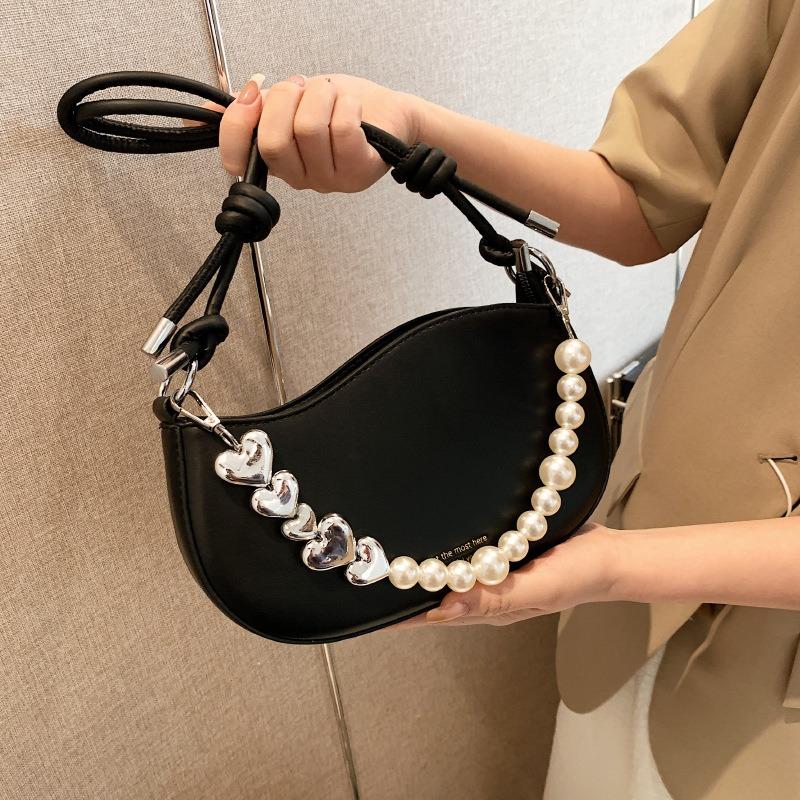 Pearl chain bag women's new niche design women's bag fashion portable messenger shoulder bag