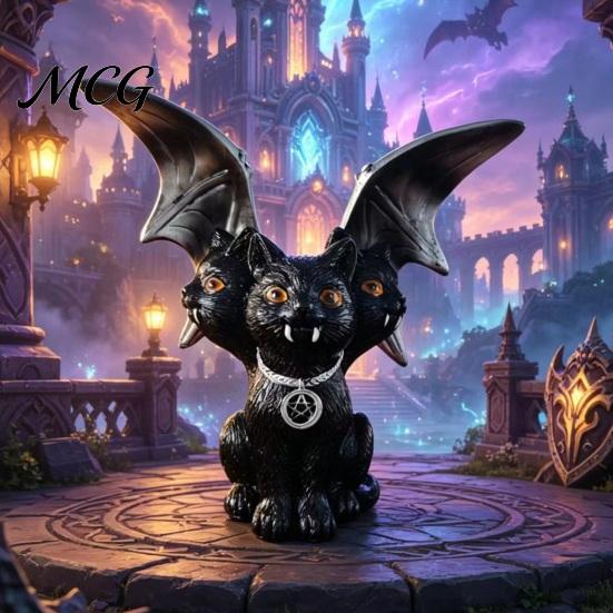 Mysterious Gothic Halloween Accessory Witch Resin Lantern, Ghoul Terrifying LED Night Light, Art Sculpture Waterproof Hell Reaper Spooky Tabletop
