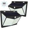 208LED Solar Waterproof Outdoor Wall Light with Motion Sensor