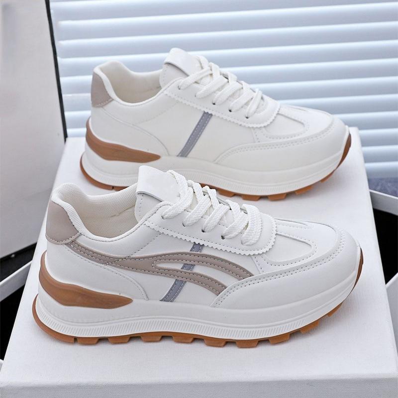 Women's Summer Breathable Mesh Sneakers, Korean Style Lightweight Comfortable White Casual Dad Shoes