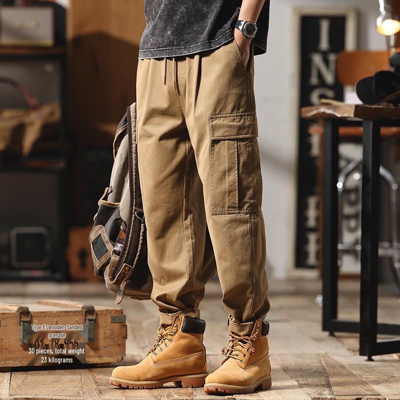 

Мужские ретро рабочие брюки: 2025 Тяжелые повседневные брюки на флисовой подкладке для осени/зимы 2XL [Recommended Weight 160-180 lbs]