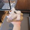 Girls' Lace Sandals | Fashionable Anti-Slip Soft-Sole Beach Shoes for Toddlers & Little Girls Elegant Party Shoes