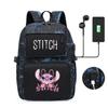 Peripheral Printed Backpack, Large-Capacity Student Schoolbag Usb Computer Bag For Men And Women