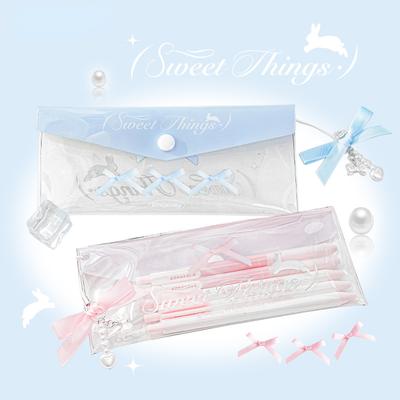 1 Stück Mini-Federmäppchen, Kawaii-Spitzen-Federmäppchen, transparent, sichtbar, wasserdicht, Aufbewahrungstasche für Schreibwaren