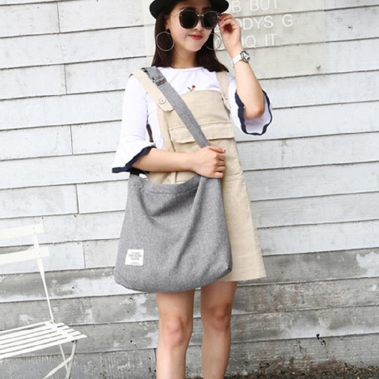 Big Capacity Crossbody Bag Canvas Shopping Bag Crossbody Shoulder Bag