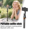 Gimbal de Rastreamento Inteligente para Celular Bastão de Selfie Bluetooth Retrátil Preenchimento de Luz Portátil