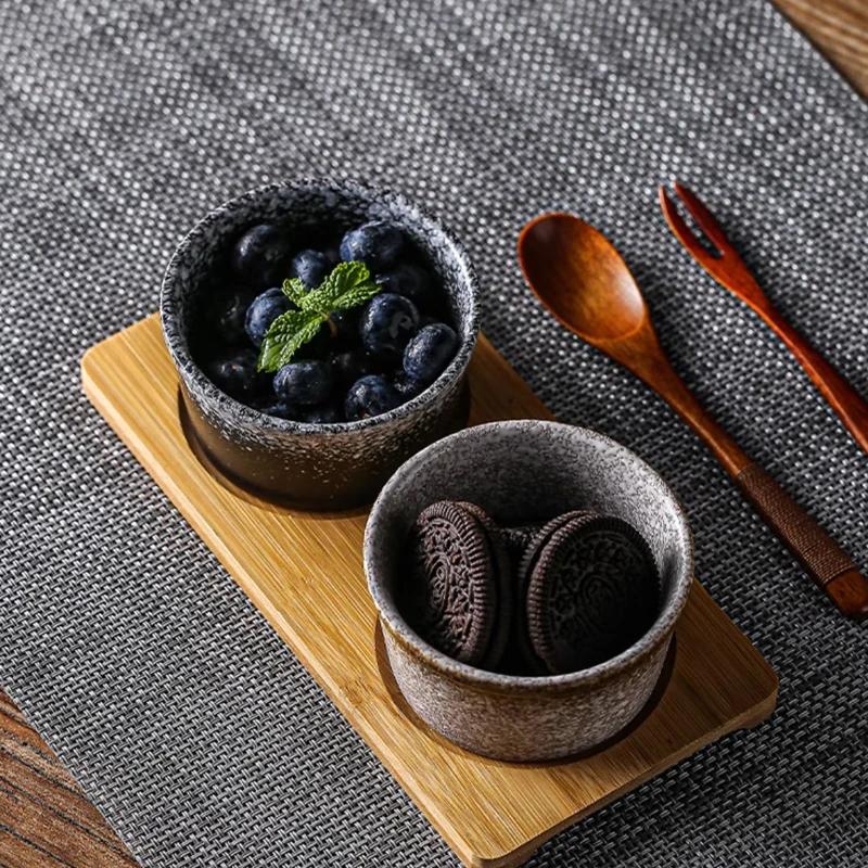 7,6 cm große japanische Gewürzschale, kreative Keramikschale für Sojasauce, Dip-Essig-Schale, runder kleiner Teller, Küchenutensilien, Geschirr