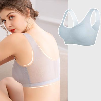 Sutien fără fir pentru femei de mărime mare Lenjerie intima fără cusături adunate cu push-up sutien tanc sutien ultra subțire, respirabil, sport de vară