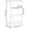 Bookshelf Brown Oak Look 60 x 35 x 107.5 cm Engineered Wood
