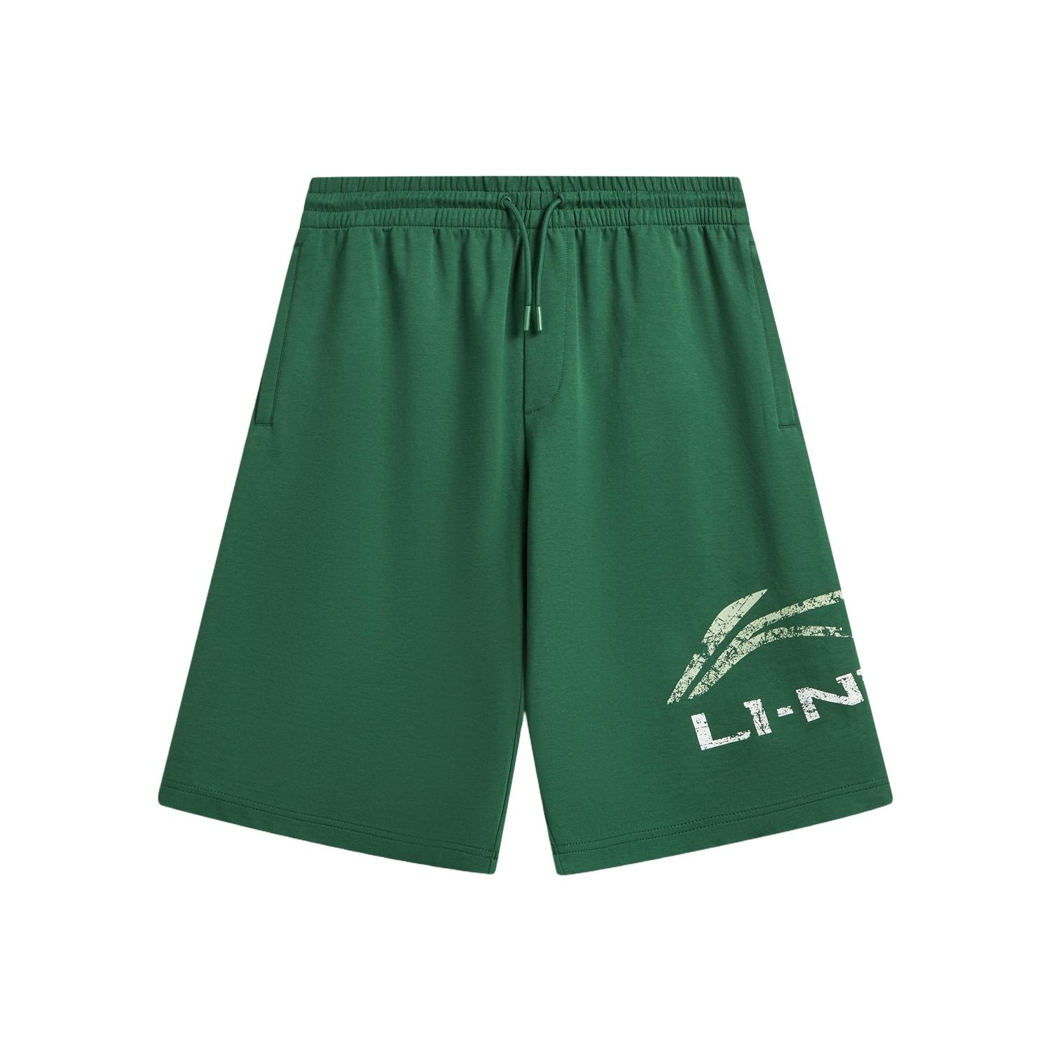Li Ning Спортивный стиль Быстросохнущие Прохладные Антибактериальные С логотипом Повседневные Шорты Мужские шорты AKSW233-5 S