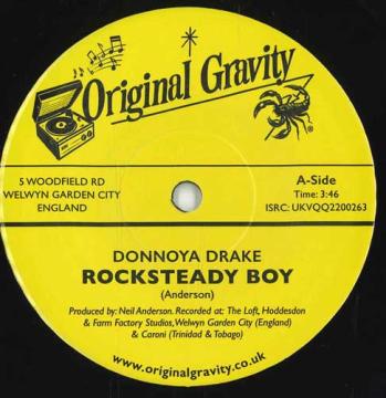

7inch Record DONNOYA DRAKE / WOODFIELD RD ALLSTA - Rocksteady Boy / Rock Me Steady OGR899 Original Gravit 2025 UK Reggae, Ska & Dub