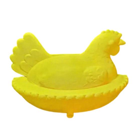 

Держатель для губок в виде курицы для кухонной раковины, 3D-печать, в форме курицы, органайзер для раковины с дренажным отверстием для ванной комнаты, кухни 1 жёлтый