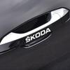 4Pcs Car Door Handle Stickers Tire Rear View Mirror Decals For Skoda Octavia Superb Rapid Kodiaq Karoq Fabia Kamiq Roomster Citigo