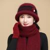 Winter Hat Women's Knitted Wool Hat Plush Thick Warm Faux Rabbit Fur Basin Hat