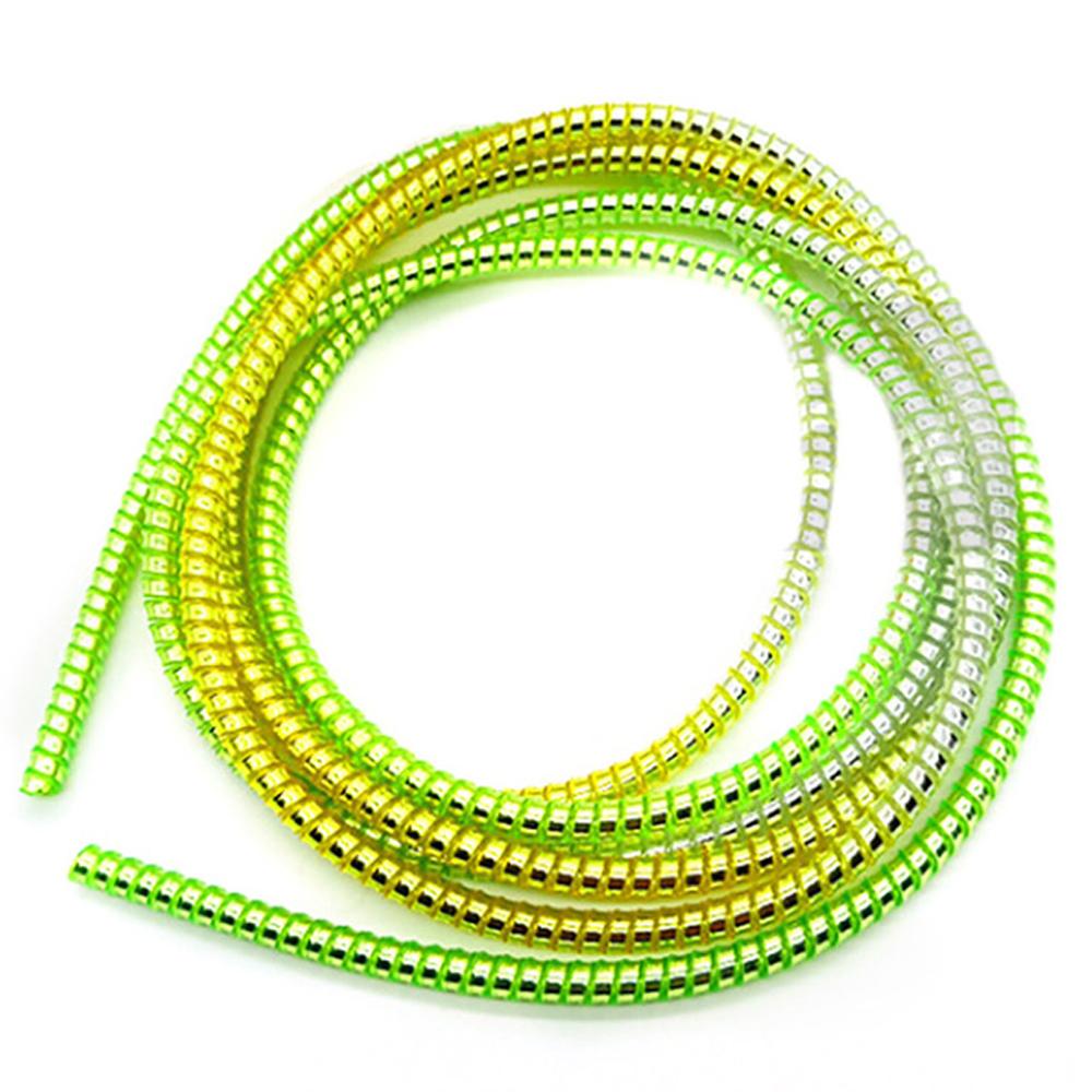 

Protector 1.4M USB Cable Protector Cable Protection Wrap Charging Data Line Cable Winder Organizer yellow green silver