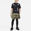 Nike Multi Logo Reflective Design Crew Neck Short Sleeve T-Shirt Kids Tops Black FB1292-010