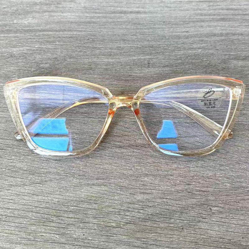 

Ретро-очки «кошачий глаз» с защитой от синего цвета, популярные плоские очки, модные персонализированные очки с оправой, простое зеркало