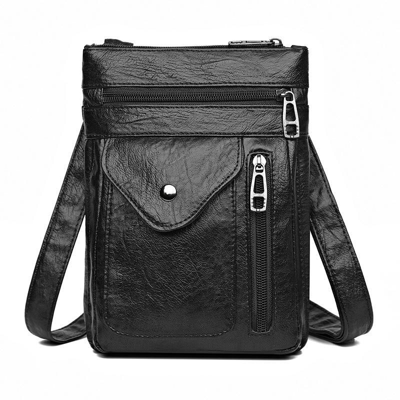 Dame Crossbody-veske Ny tekstur Skulderveske Telefonveske Mykt skinn Chic Euroamerikansk stil Moden mote Vintage Liten veske