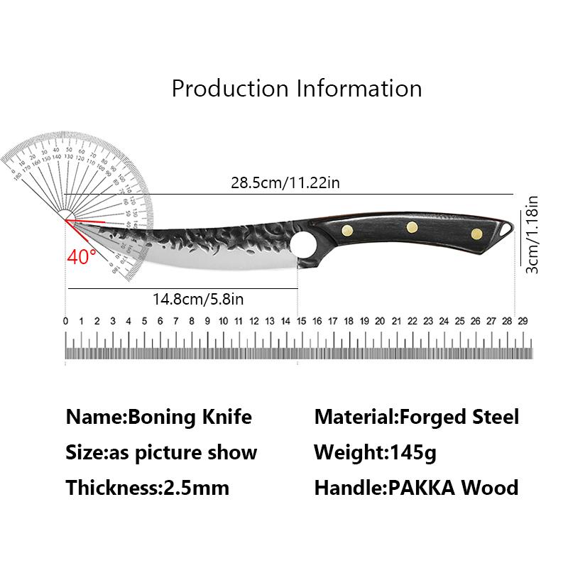 Forged Boning Knife Handmade Kitchen Knives Cleaver Butcher Knife Fish Fruit Utility Cutter Chef Cooking Tools