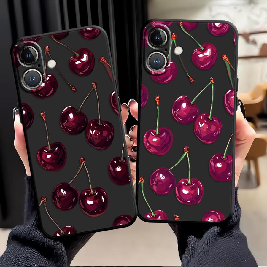Case for Apple iPhone 17 Pro Max 14 11 12 15 Pro 7 8 Air 16 13 XR XS MAX Funda Phone Cover Fruit Cherry