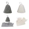 Wool Felt Sauna Hat Russian Glove Pad Set Head Protections Anti Heat Shower Cap for Bath Hair Turban Bathroom Accessory