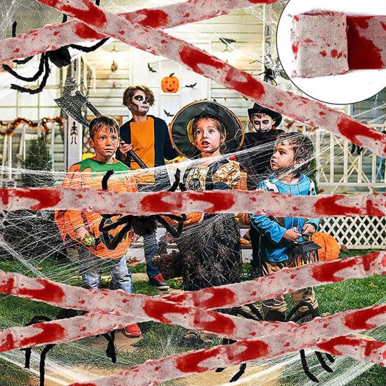 Blood Bandage Halloween Decoration Creepy Gauze Scary Artificial Blood Cloth Party Venue