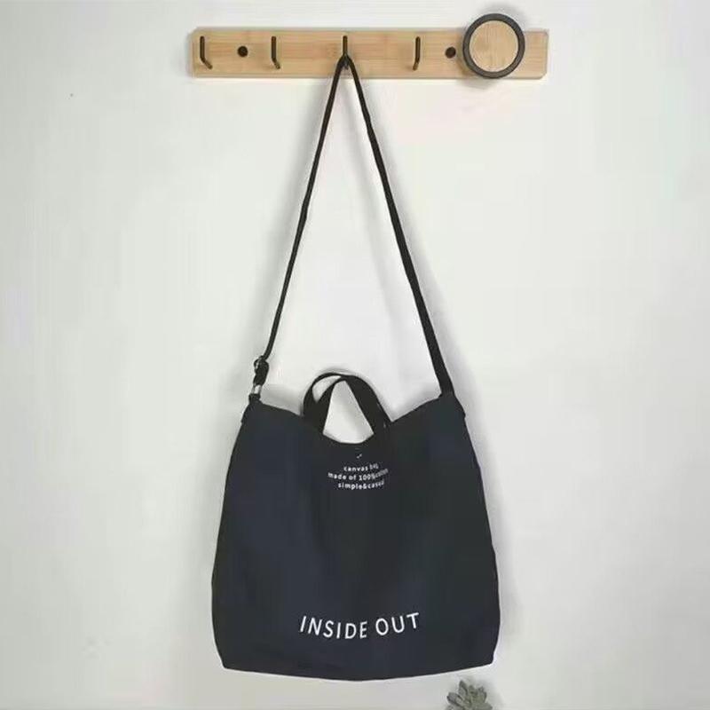 Canvas Tote Bag Student Large Capacity Shoulder Bag Daily Commuting Crossbody Bag Shopping Bag Versatile Handheld Computer Bag