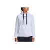 Under Armour Logo Print Hooded Pullover Long Sleeve Sweatshirt Women sweatshirt White 1356317-100