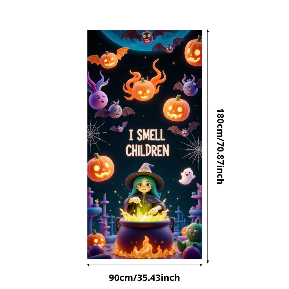 Halloween Banner Kessel Kürbis Banner Halloween Party Banner Farbenfrohes Design für Halloween Party Themenparty