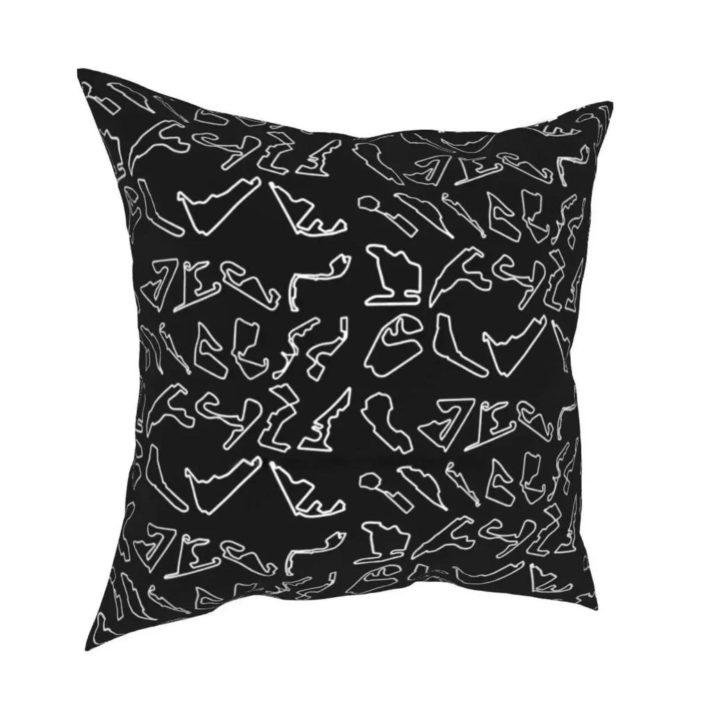F1 Circuits Pillowcase Polyester Linen Velvet Pattern Zip Decor Throw Pillow Case Bed Cushion Cover