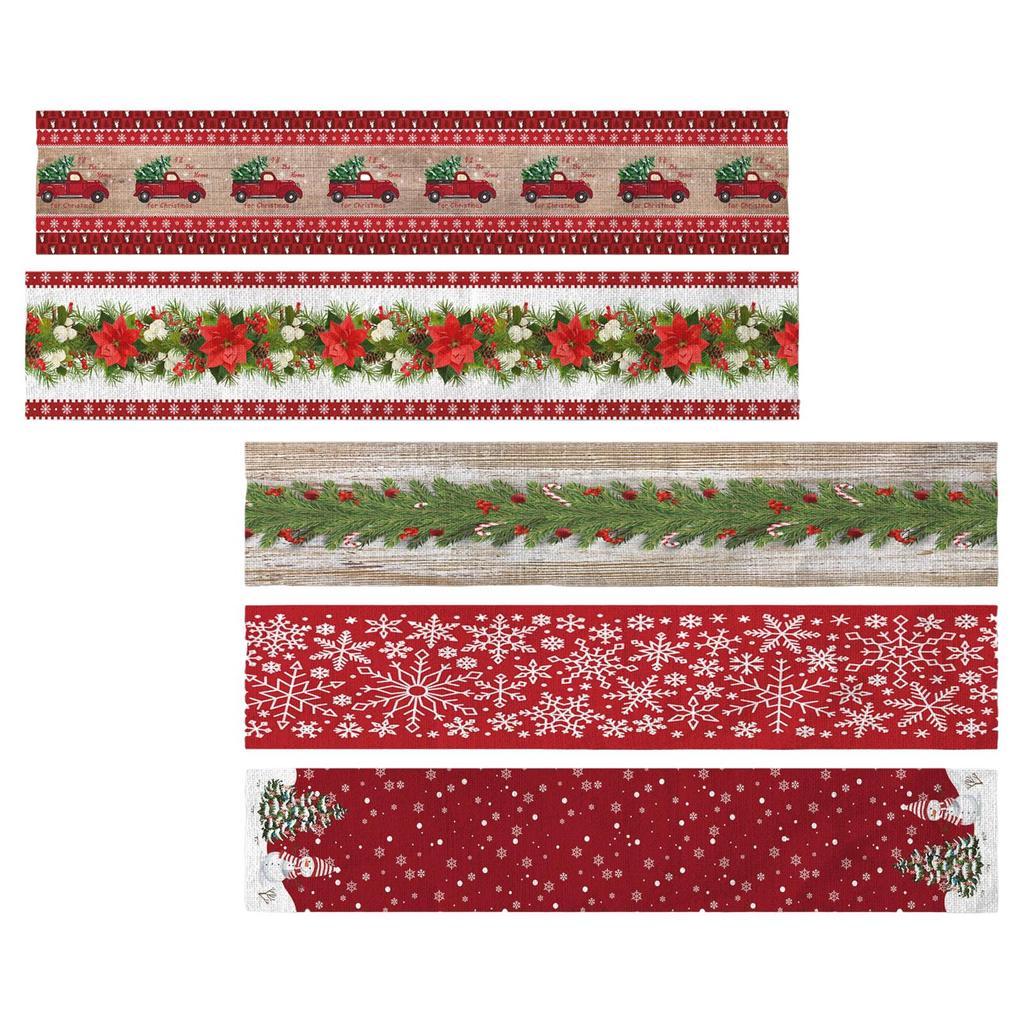 Table Cover Linen Washable Desk Runner for Party Dresser Room Farmhouse Decoration