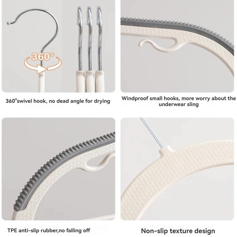 Plastic Clothes Hanger Non-Slip Adult Home Use Wardrobe Hanger for Bedroom Balcony Drying Garment Rack