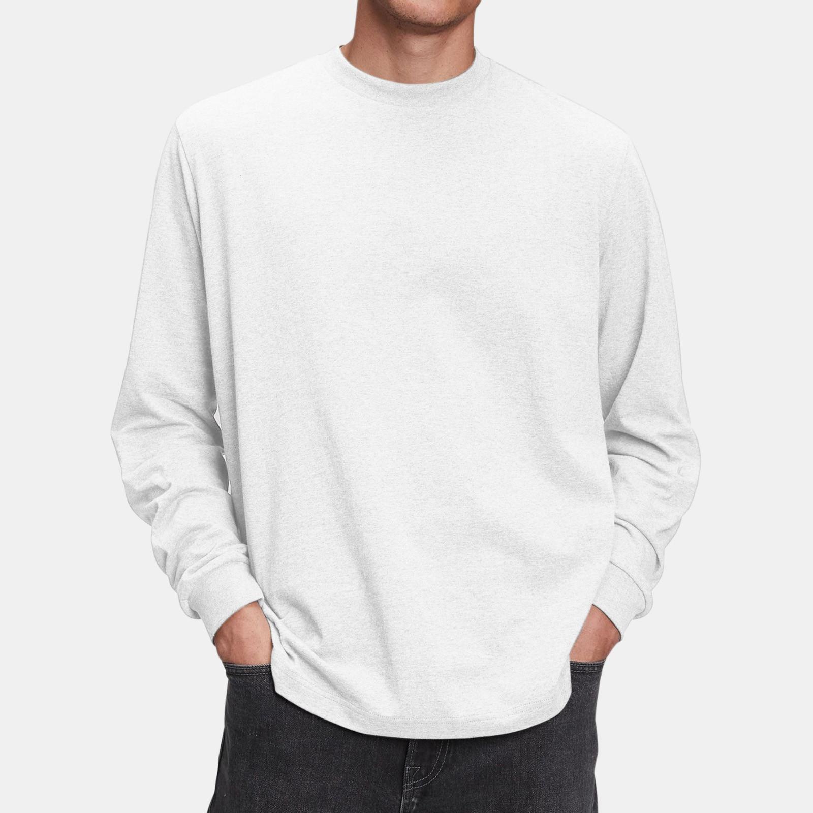 

Весенне-осенняя мужская толстовка с воротником-стойкой на открытом воздухе, повседневные свитера, топы XL белый