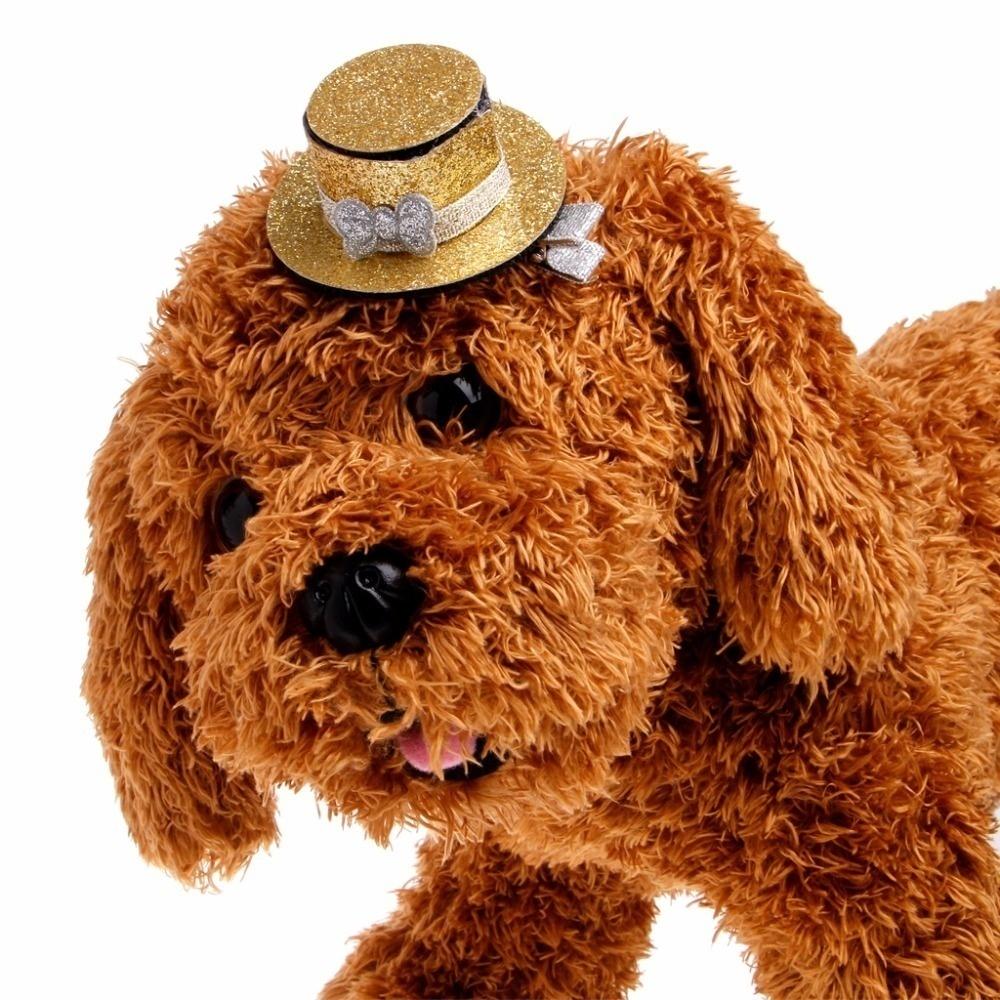 1 Stück Hundeaccessoires Krone Schleifen Haarspangen Bunte Kleine Haarnadel Stoff Haustier Kopfschmuck Baby Lieblicher Kopfschmuck