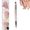 Dual-Ended Nail Brush With Diamond Nail Art Brushes Professional Gel Nail Polish Liner Flower Painting Drawing Manicure Tools