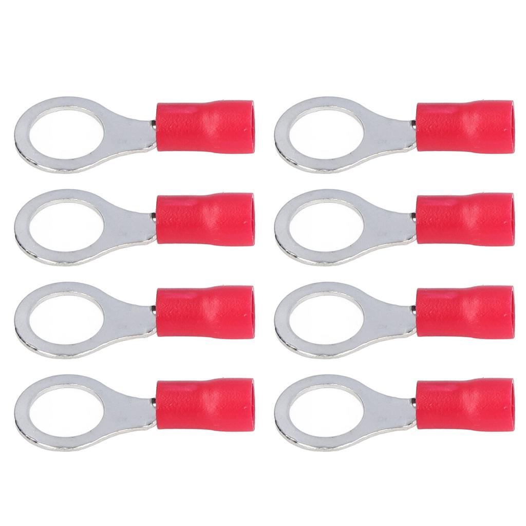 100Pcs Ring Terminal AWG12‑10 Insulated Crimp Wire Connector Set Kit for Equipment