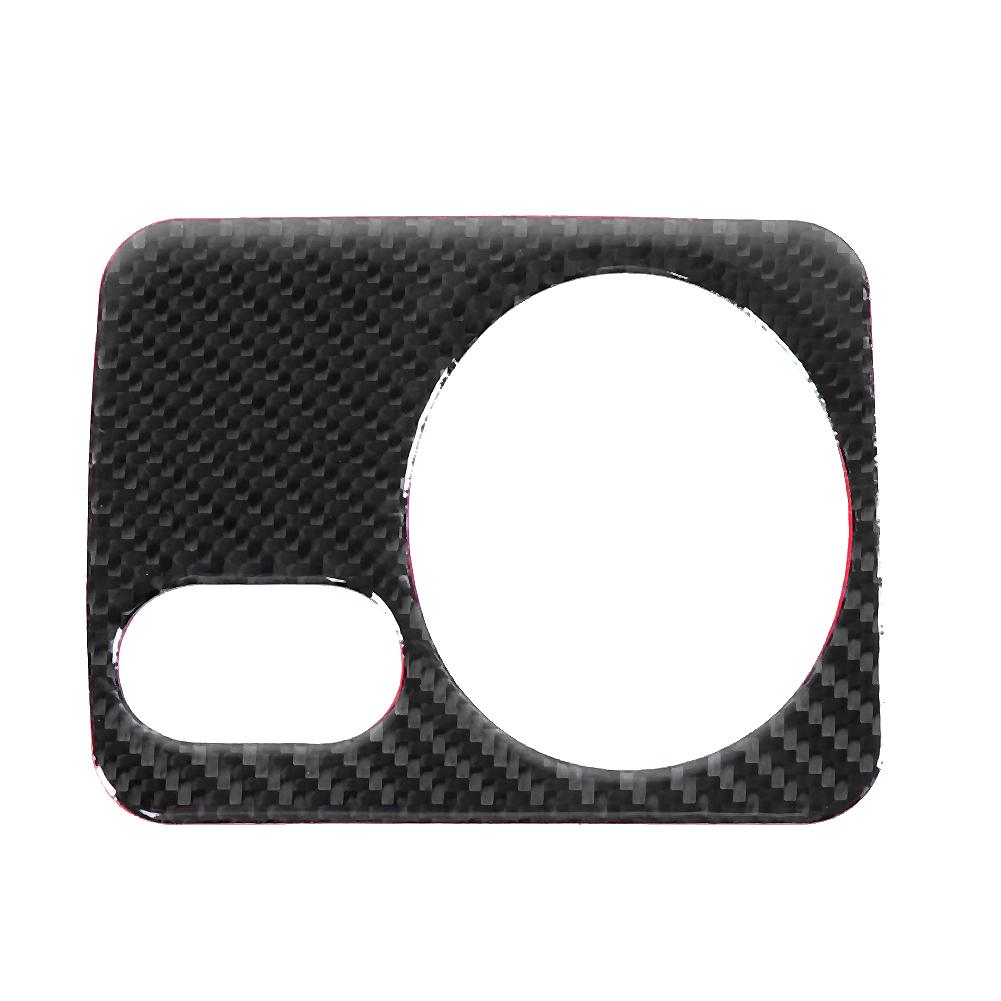 Carbon Fiber Headlight Switch Panel Frame Cover Trim Car Interior Decoration