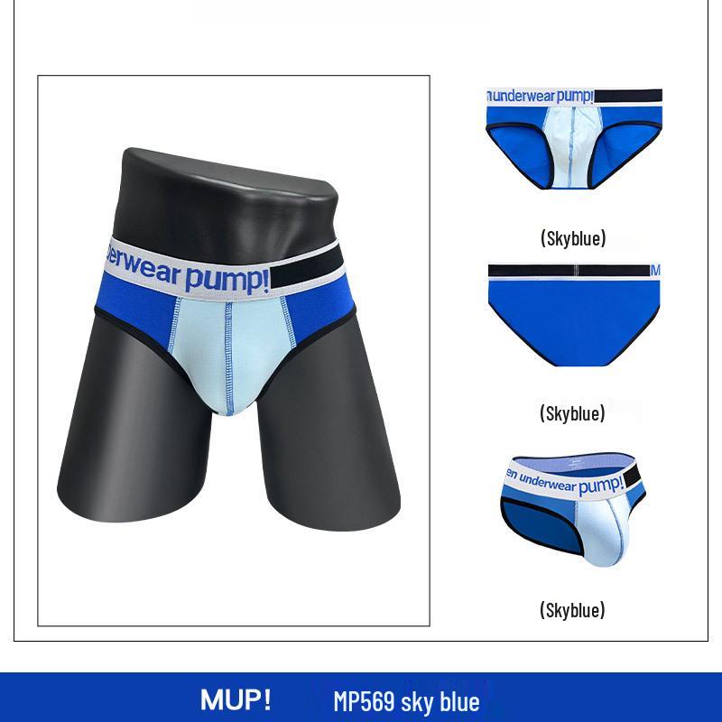 Trendy Low Rise Color Block Slim Fit Hip-Lifting Men's Sport Briefs