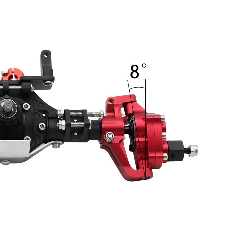 Front and Rear Portal Axle CNC Aluminum Alloy Anodized for 1/10 RC Rock Crawler Axial SCX10 II Spiral Gear 90046 90047 D90 RC4WD