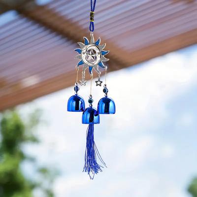 Sonne Mond Stern Windspiel Glücksbringer Blau Böser Blick Windglocke Quaste Schutz Segen Haus Garten Hängende Dekoration Auto Anhänger