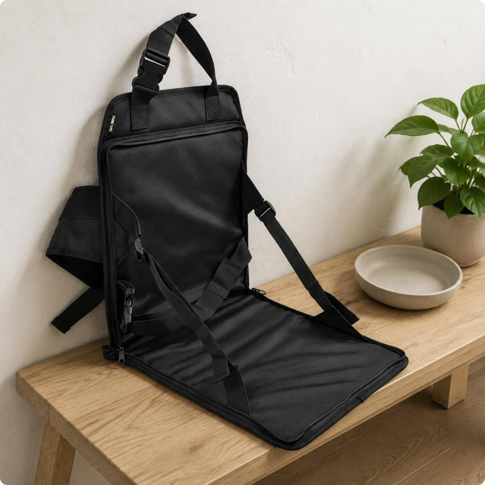 Suitcase Child Seat Lightweight Foldable Strap Chair Space Saving Luggage for Children, Trip