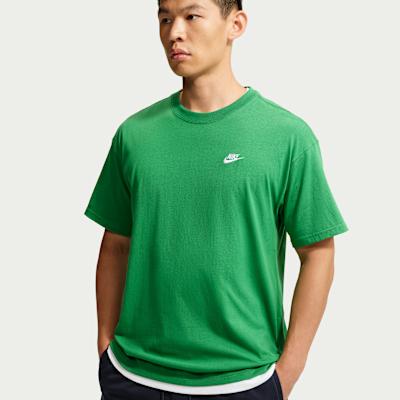 Unisex Nike T Shirts Unisex Green Crew Neck