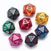 Dinosaurier Gravierte Würfel 7er Set Transparent Klar Nummerierte Würfel für Tabletop RPG Brettspiel Heimtreffen