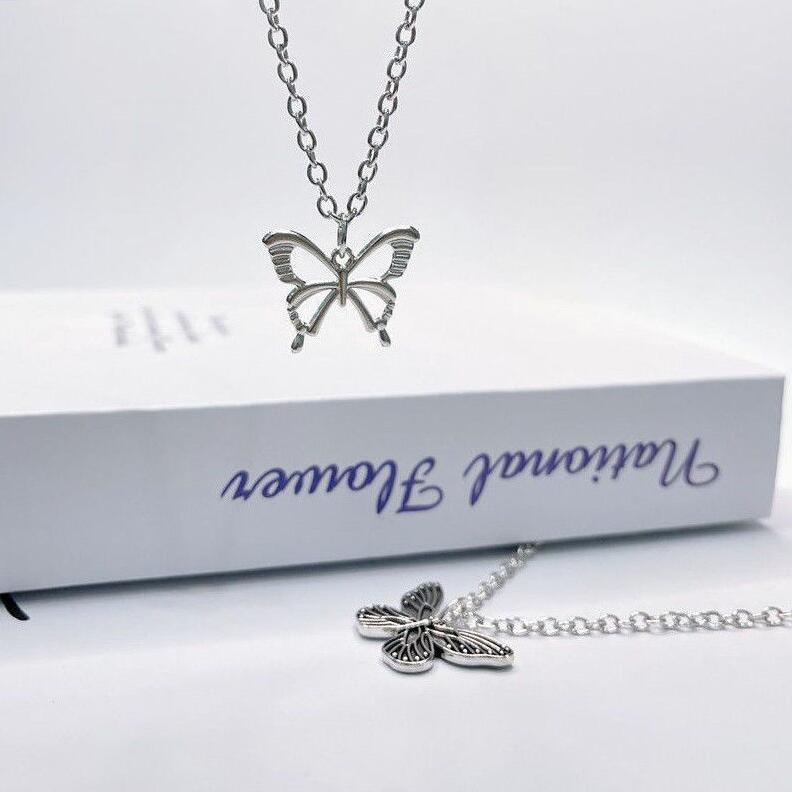 

LXL Beads Chain Love Heart Hollow\ Party Jewelry Butterfly Necklace Pearl Women Choker OT Buckle Choker