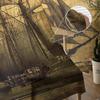 Vintage Sailing Ship Nautical Chiffon Sheer Curtains for Living Room Bedroom Decoration Window Voiles Tulle Curtain Drapes