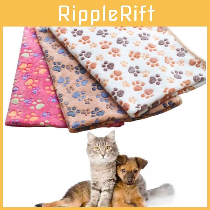 Warm And Snuggly Dog Bed Blanket In Cute Paw Print Patterns For Your Pet