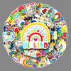 50pcs Autism Doodle Waterproof Stickers for Kids' Diary, DIY, Skateboards, and Suitcases
