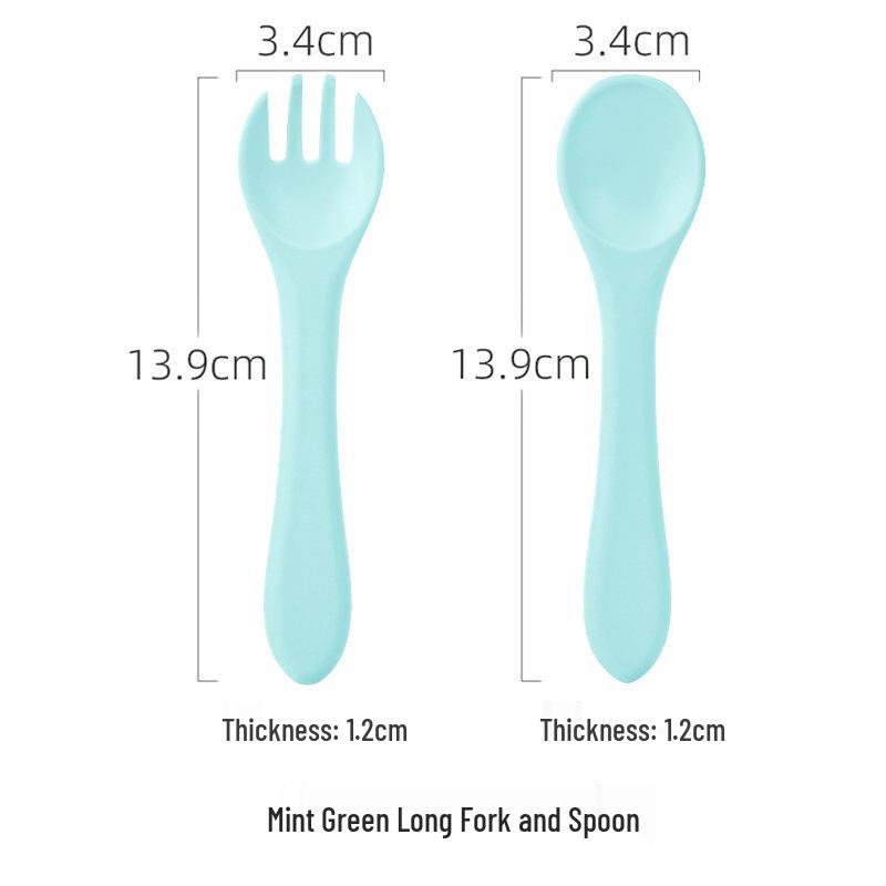 Silicone Suction Cup Placemat & Divided Plate Set for Babies & Toddlers - Includes Fork & Spoon, Food Grade & Heat Resistant.