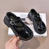 Girls' Leather Shoes British Style Princess Shoes 2025 Spring and Autumn New Black Soft-soled Children's Performance Shoes Mary Jane Single Shoes