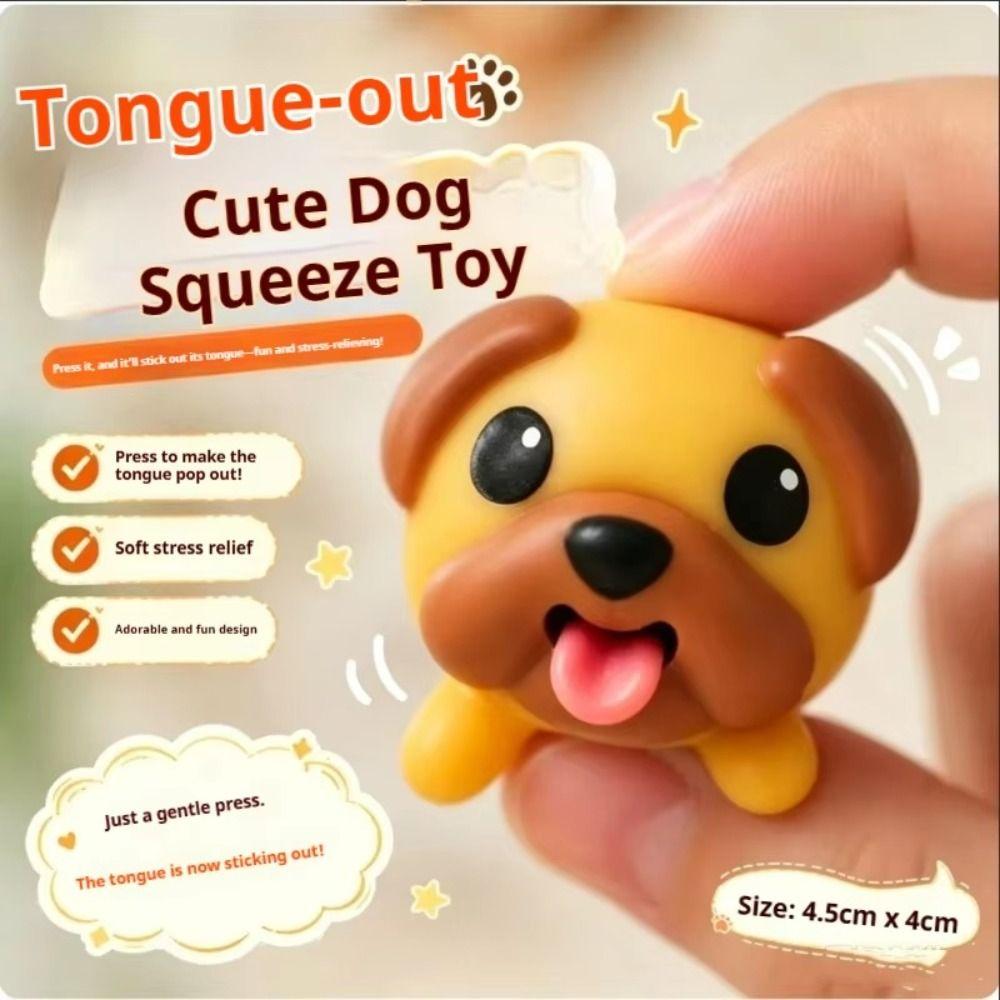 Vinyl Material Puppy Vinyl Ornament Out Its Tongue Pendant Decoration  Gift For Dog Lovers